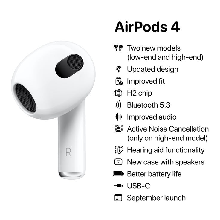 🎧 AirPods 4 – Le son Apple, encore plus intelligent 🔥