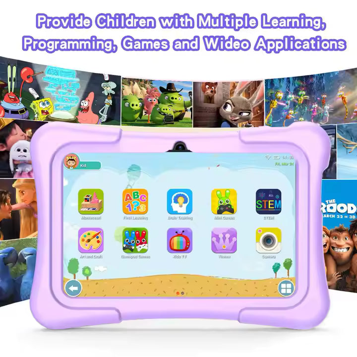 📱 Tablette Éducative 7″ pour Enfants – Apprendre, Jouer, S’amuser en Sécurité
