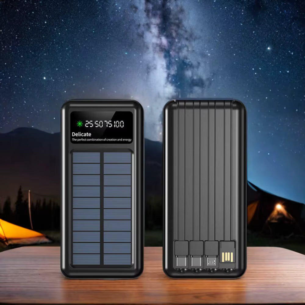 Le Dernier Power Bank qu'il vous faut: 20 000mAh, Solaire et Câbles Universels - Boutique 100% Camer"