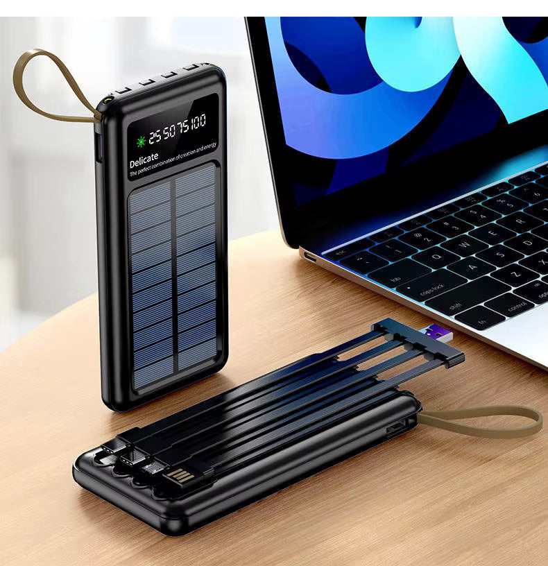 Le Dernier Power Bank qu'il vous faut: 20 000mAh, Solaire et Câbles Universels - Boutique 100% Camer"